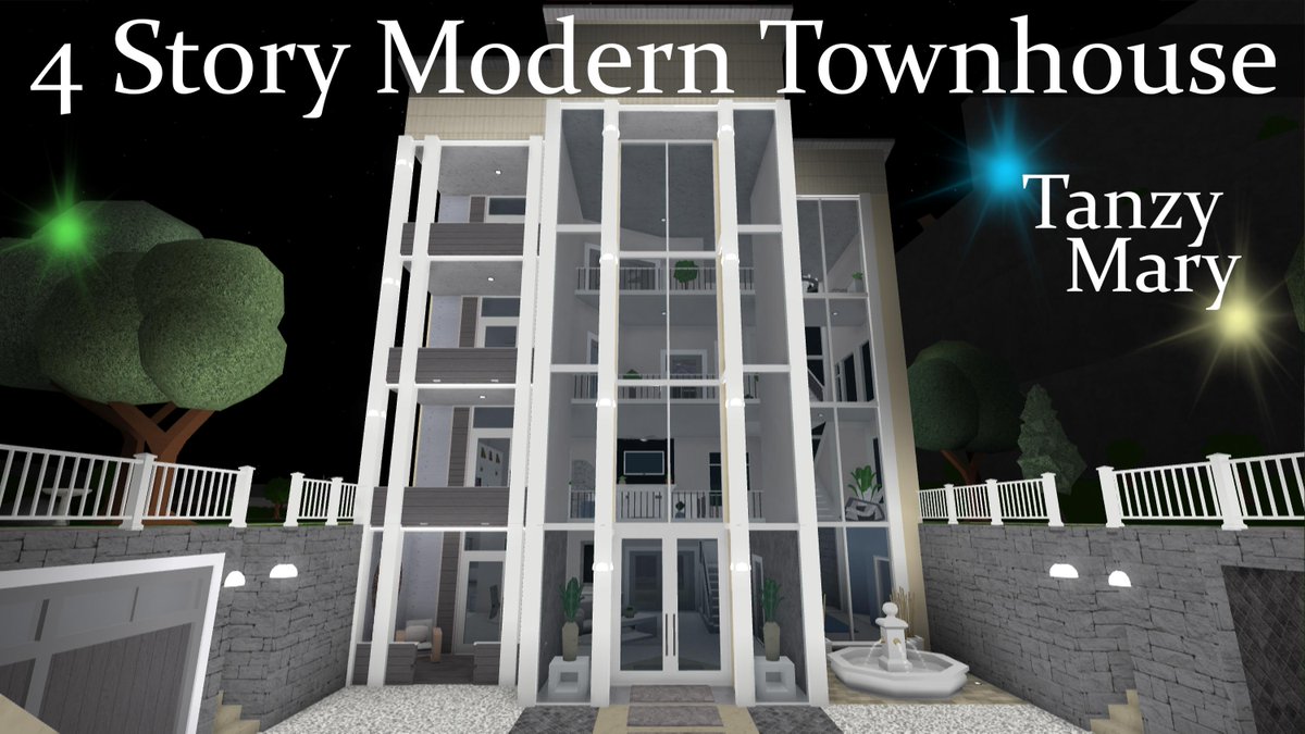 Tanzymary On Twitter Realized I Never Posted My 4 Story Modern - roblox bloxburg townhouse