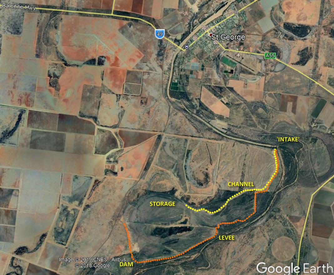 I design dams, levees and channels for a living -- or did, until recently -- including for agriculture*. Here's the Kia Ora setup (image date ~July 2018):(*Designed the biggest farm dam in Australia. Good luck guessing where.)