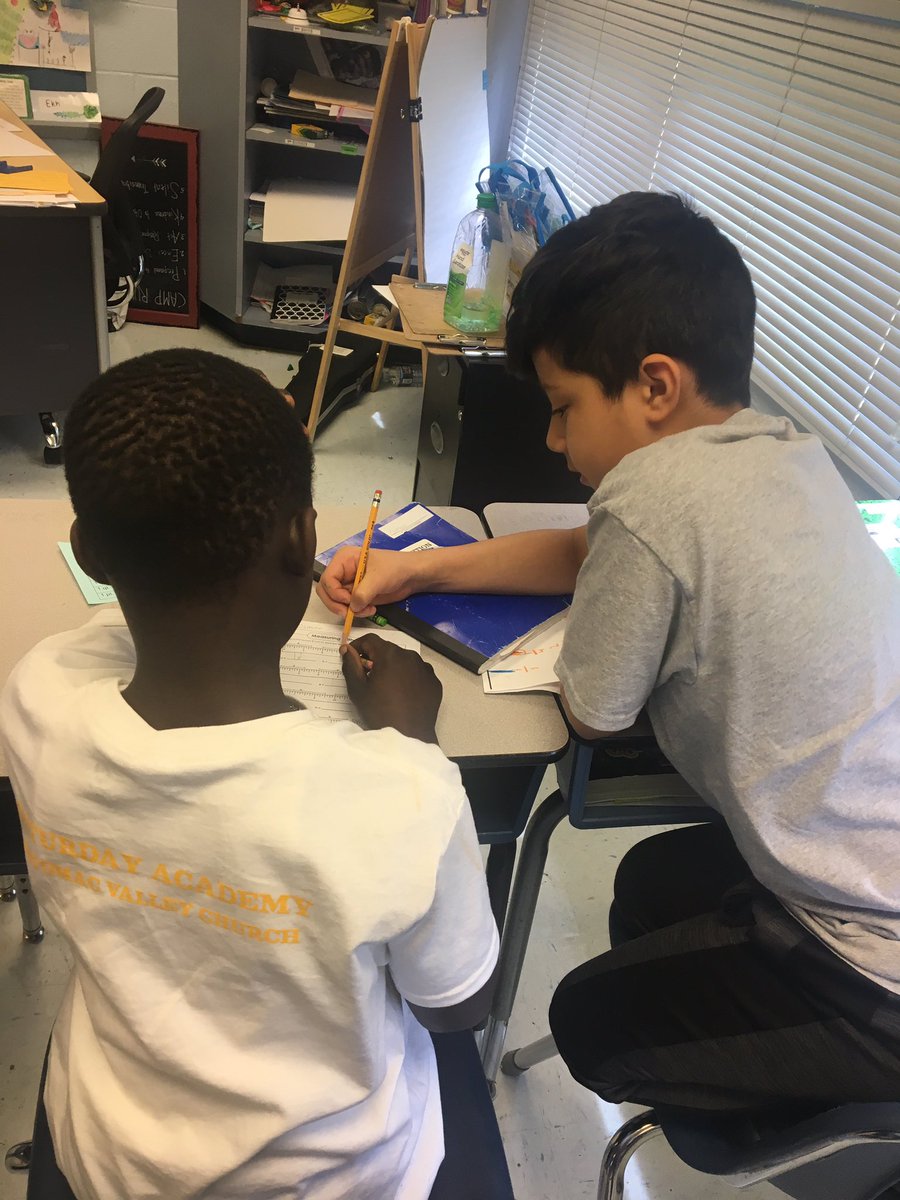 AsmahanJackson's tweet photo. Measurement...Boy 1: I need help Ms.Jackson, I donโt get it! Boy 2: I got this Ms. Jackson, Iโll help him like you helped me. Donโt worry I wonโt tell him the answer, Iโll ask him questions. ๐๐ #ilovemyjob #collaboration @VNESwildcats @DonnaStofko @Edukatemm @PWCSNews https://t.co/u7eHeEBdWh