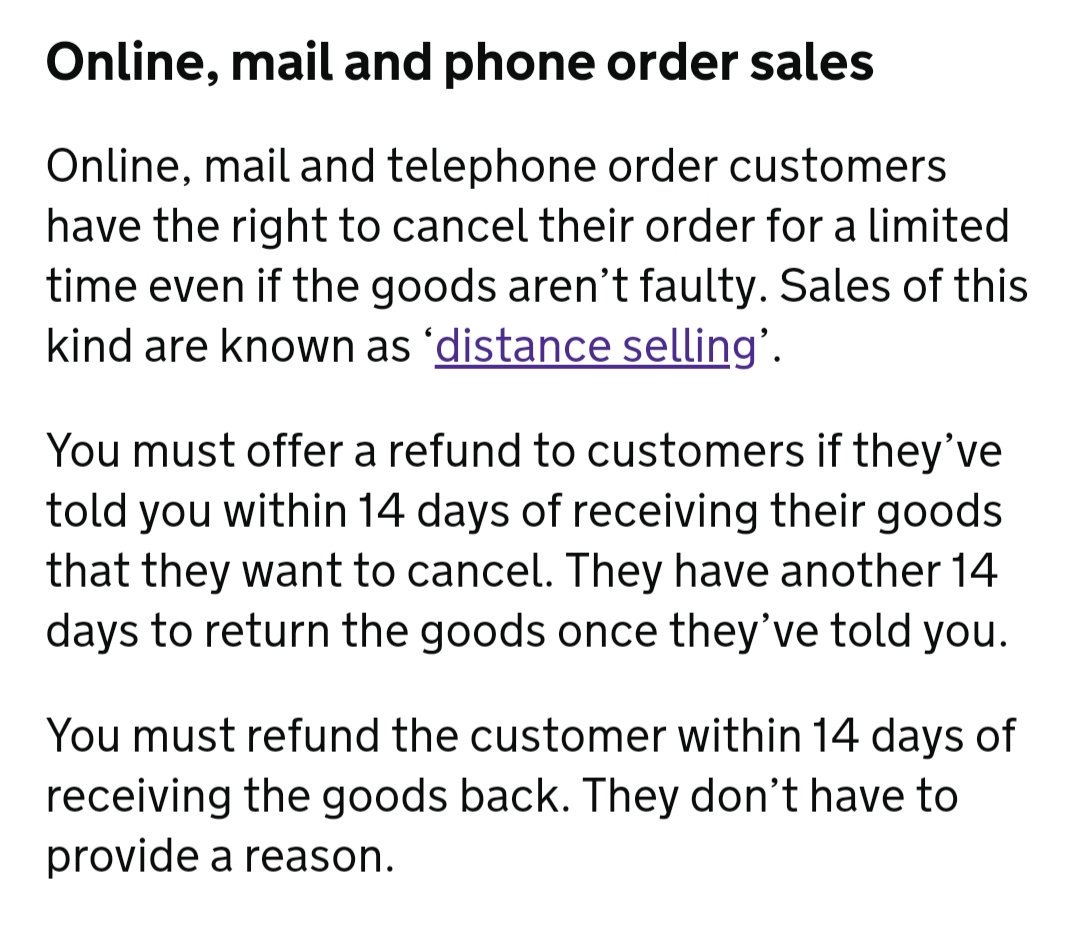 MrJordanMurphy's tweet photo. #ASOS prevents refunds by banning accounts with a Vague "higher than average returns". What quantifiable figure is that? Not that it matters, customers can. #longdistancesellingregulations anyone? I'll just leave this here:

https://t.co/r62T83eIRE

#ASOSdeactivated #ASOSreturns https://t.co/grZuo6QS2O