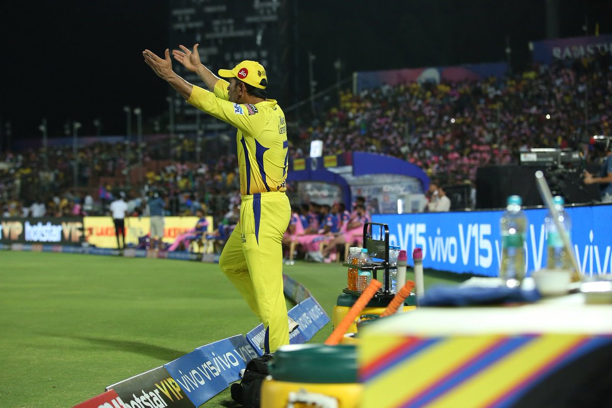 NetizenWeb's tweet photo. #Dhoni has been fined 50% of his match fees for breaching the IPL code of conduct during CSK's match against Rajasthan Royals in Jaipur. https://t.co/f0Tf0tSUfX