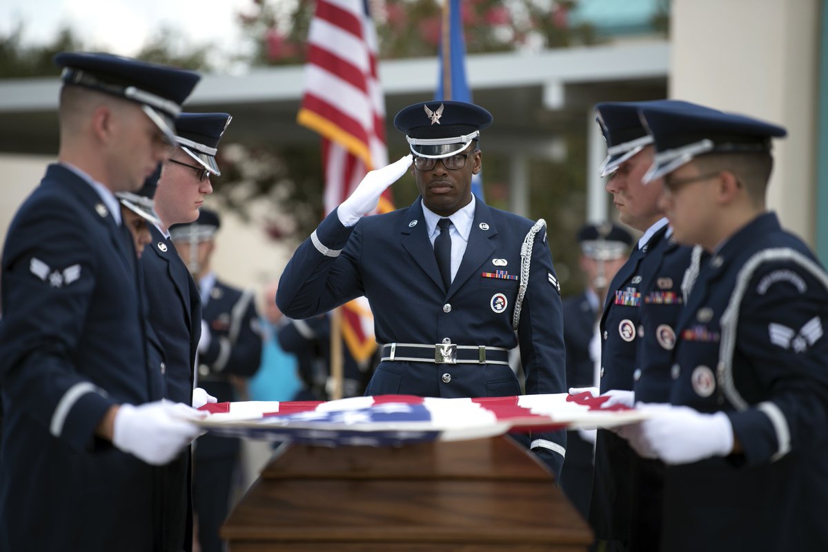 PACAF's tweet photo. On March 15, 1966 Col. Peter Stewart, assigned to the 8th Tactical Fighter Wing at Ubon Royal Thai Air Force Base, was shot down over northern Vietnam. His remains were recovered in 2018 by @dodpaa and he was laid to rest with full military honors. @USairforce #PACAF75 #History https://t.co/53aas4pe1Z