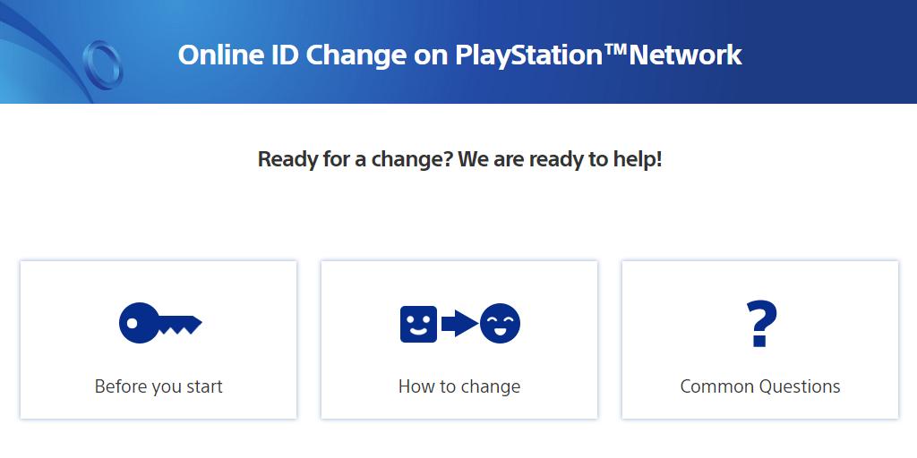 PlayStation Change Online ID V2