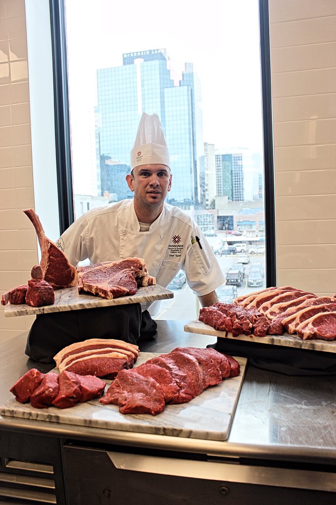 Troy61355587's tweet photo. This week I was required to cut steaks. I chose a long loin to get creative with.Bone-in and Boneless Tenderloin Medallions, Striploin Tomahawk, Striploin Steaks,  Top Sirloin Straks, Sirloin Cap Steaks and Sirloin Grilling Medallions. @OIMPA @WBCTeamCanada @CDNBeefButcher https://t.co/7mOQTH57cb
