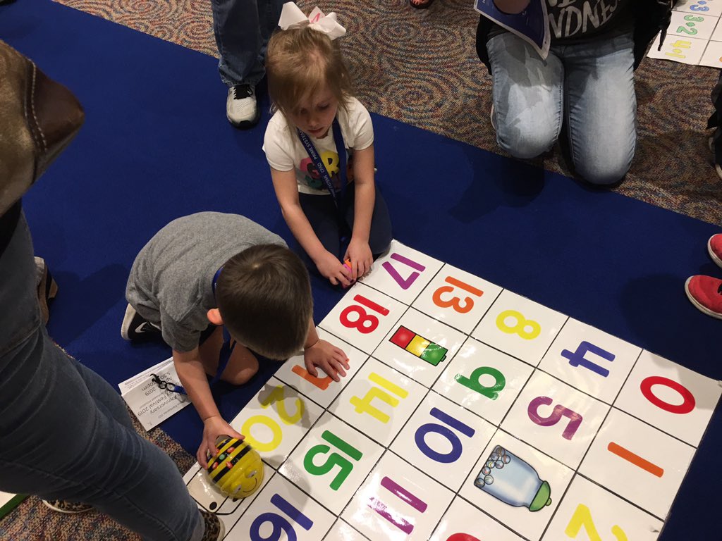 sharpiejenn's tweet image. The #beebots from @CFISDKeithK were buzzing at the #CFISDTechFest!! @llafossekinder