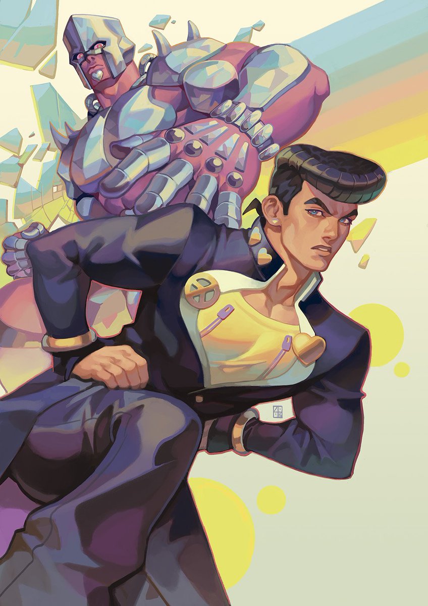 I'm so honored that <a href="/BillyKametz/">Billy Kametz</a>,  the voice of Jousuke Higashikata for the English Version of "JJBA (JOJO) Diamond is Unbreakable" asked me to make this fabulous art for him! Always a pleasure to draw a Jojo!