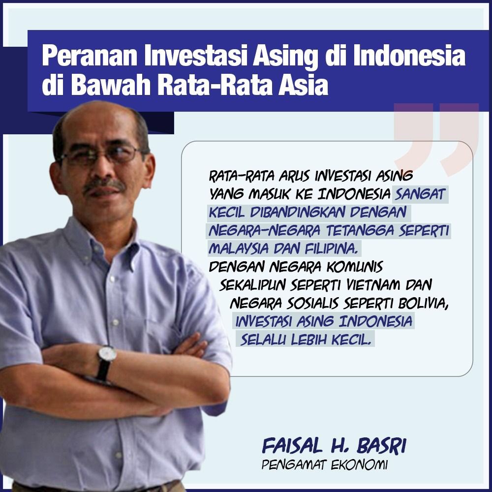 Try_waweng's tweet photo. Peranan investasi Asing di indonesia dibawah rata-rata #WajarDongJokowiMenang https://t.co/20cr6wQ1G4