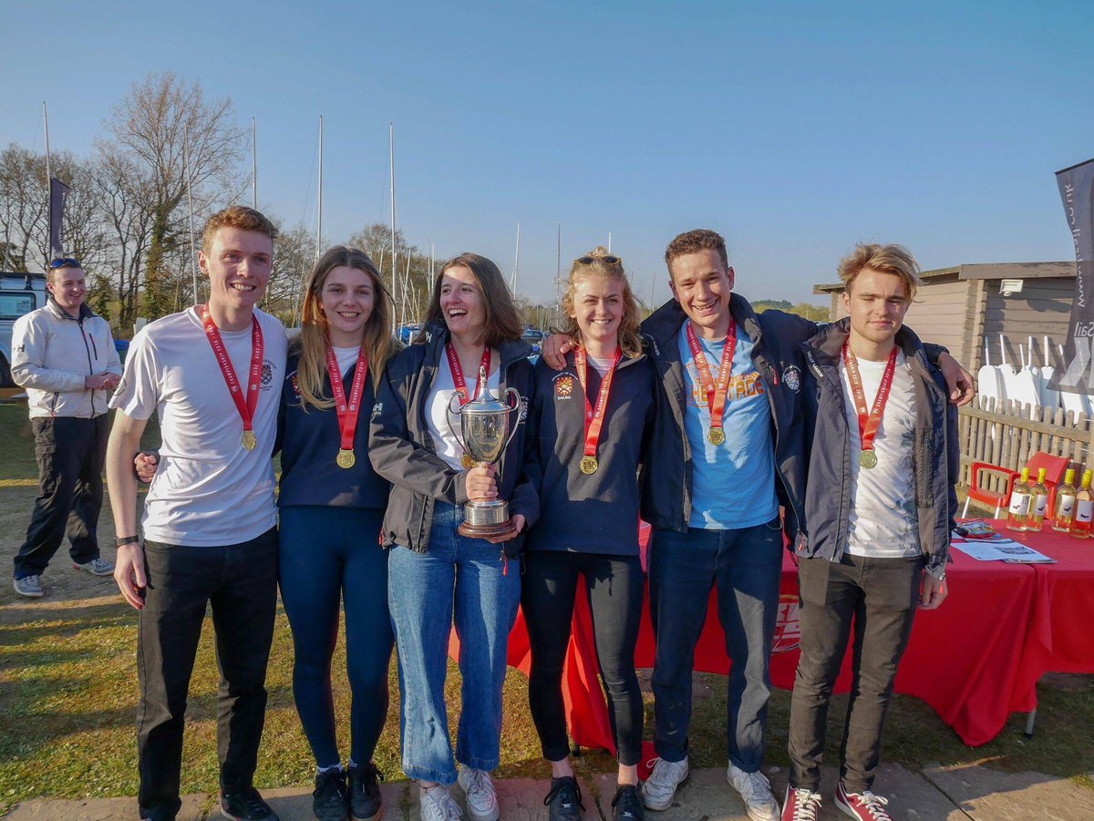 PL_Exeter's tweet photo. Another @BUCSsport GOLD! Well done to everyone @exetersailing and congratulations to the blue team on their victory! Fantastic achievement. #BUCSgold #belong https://t.co/B39AwFr5KB