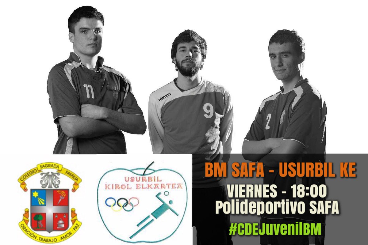 BalonmanoSafa's tweet photo. 🏆 #CDEJuvenilBM
👋☀ ¡Buenos días!
📢 Esta tarde primer partido del Intersector del CDE Juvenil.
Debutamos contra el campeón de Euskadi, un gran equipo que será un durísimo rival. ¡A por la victoria! 💪
🏟 Polideportivo SAFA
⌚ 18:00.
📌 BM SAFA - Usurbil KE
#VamosSAFA 💚 https://t.co/ZMJCs03DFg