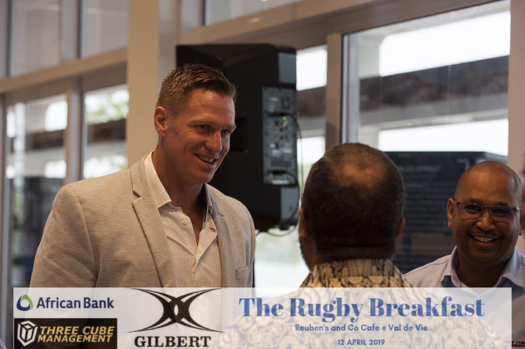 <a href="/ManagementCube/">Rubiks Cube Management Services</a> and <a href="/JeandeVilliers1/">Jean de Villiers</a> at #ABRugbyBrekky at <a href="/theyardrestaur1/">theyardrestaurant</a> of <a href="/ReubenRiffel/">Chef Reuben Riffel</a> talking <a href="/rugbyworldcup/">Rugby World Cup</a> and referees. <a href="/AfricanBank/">African Bank</a> <a href="/Gilbert/">Ben Gilbert</a> <a href="/playersfund_sa/">The Players' Fund</a>  <a href="/SuperRugby/">Super Rugby Pacific</a> <a href="/BreytonPaulse/">Breyton Paulse</a> <a href="/hshimmi/">hanyani shimange</a>