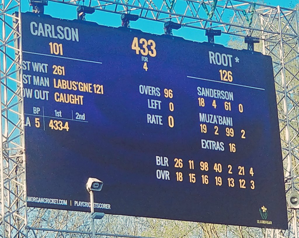 Wow what a first day of @CountyChamp for @GlamCricket  great to see two of the new boys getting tons and for @kirancarlson to come in and just play his natural game!!! 🏴󠁧󠁢󠁷󠁬󠁳󠁿🏏💯💯💯 #GoGlam