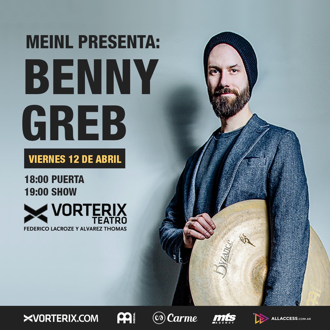 final date today in buenos aires, argentina. tag your pics #meinlbennytour2019 <a href="/bennygreb/">Benny Greb</a> #meinlfamily