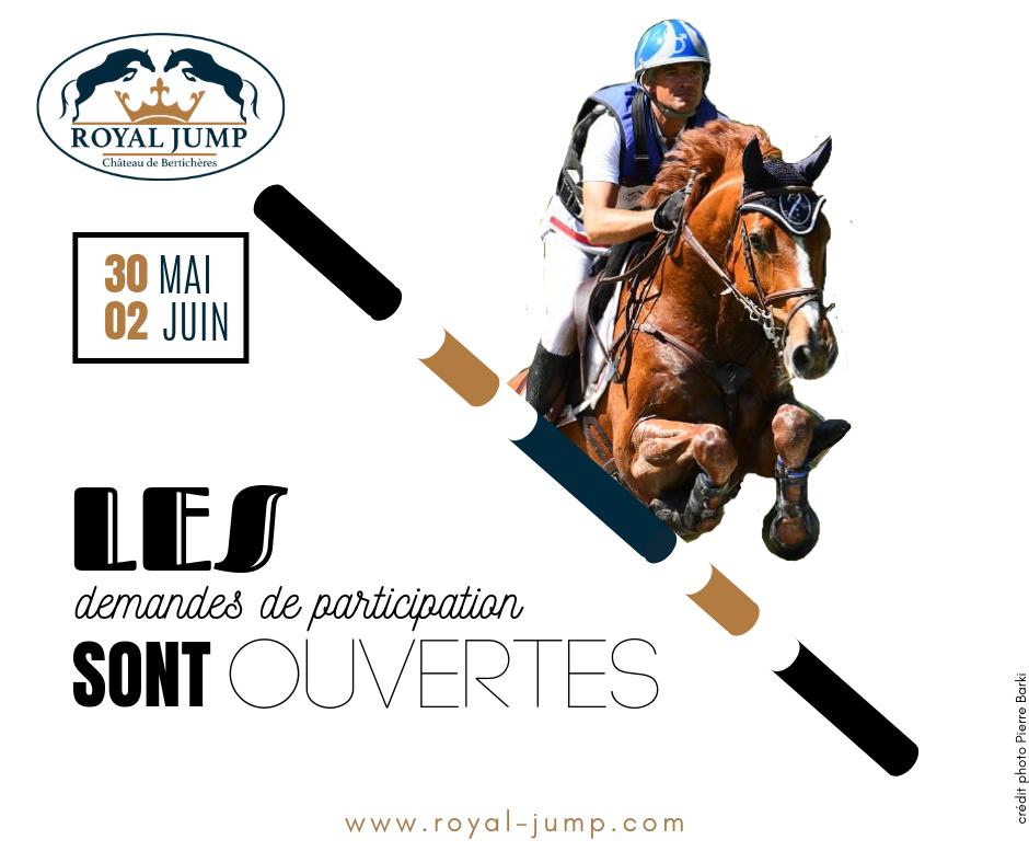 RoyalJumpOff's tweet photo. 💻Tous à vos claviers, les demandes de participation sont ouvertes 🤩 Rendez-vous ici :  https://t.co/7PWZFZjADb #RoyalJumpOff #FranceComplet #Eventing #FFE #FEI @KarimLaghouag https://t.co/cw6xdbeOvy