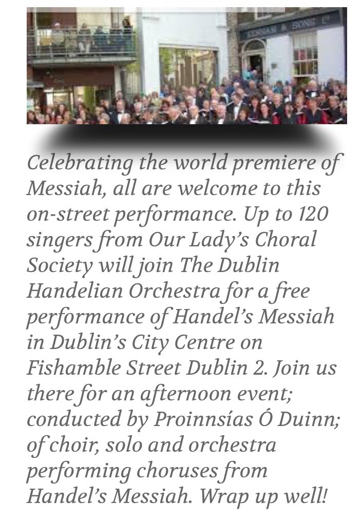 @olcs_ie Street Messiah at 1pm this Saturday !! @DublinEventG @events @WhatsoninDublin @DubTourismChat @DublinMuScene @john @martylyricfm @joeliveline @Failte_Ireland @dublinculture @IrishTimesCultr @EscoIrish @lizlyricfm @KnockMessiah @musictowndublin  RT🙏🏽