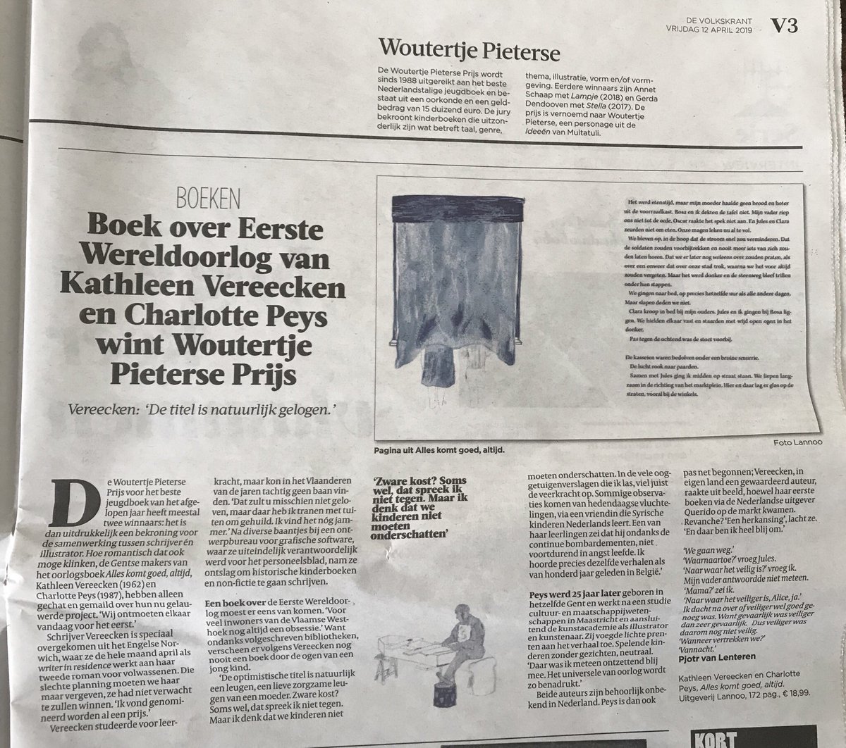 juankhalaf's tweet image. Mooie aandacht voor @kathvereecken @woutertjepprijs in @volkskrant @Lannoo