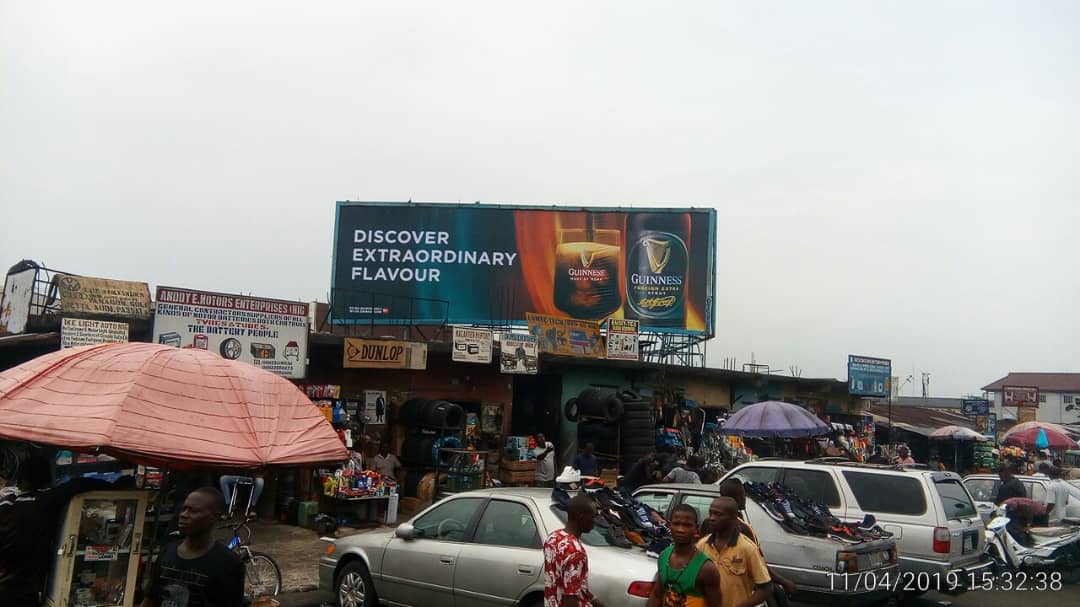 Ots_Display's tweet photo. Rooftop billboard along Olu Obasanjo way by Ikoku spare part Market FTF Ikwerre road, River state. https://t.co/P2dgAEWX1r