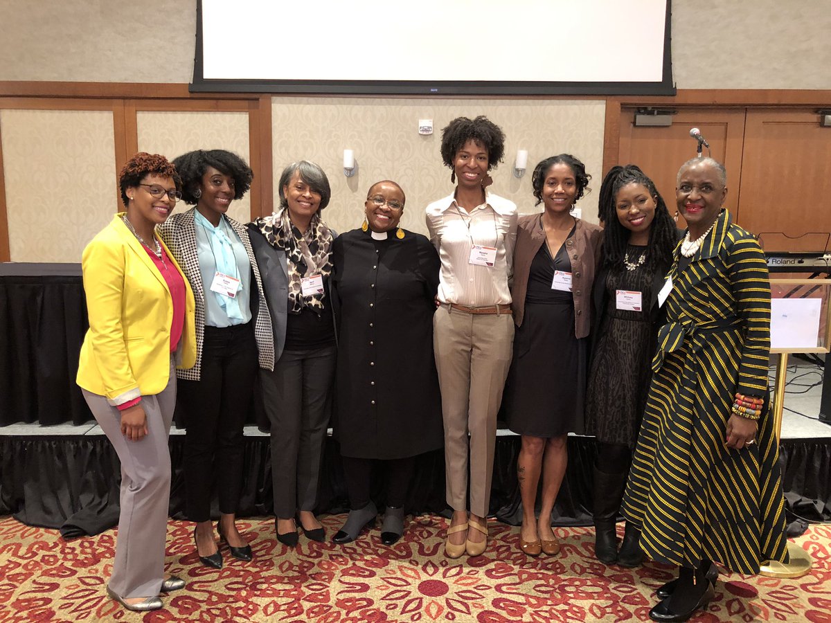 historydiva60's tweet photo. #FWCA2019. UDC Women of Color faculty with Nontombi Naomi Tutu at the Women of Color in the Academy Conference. https://t.co/qGGQxkEILu