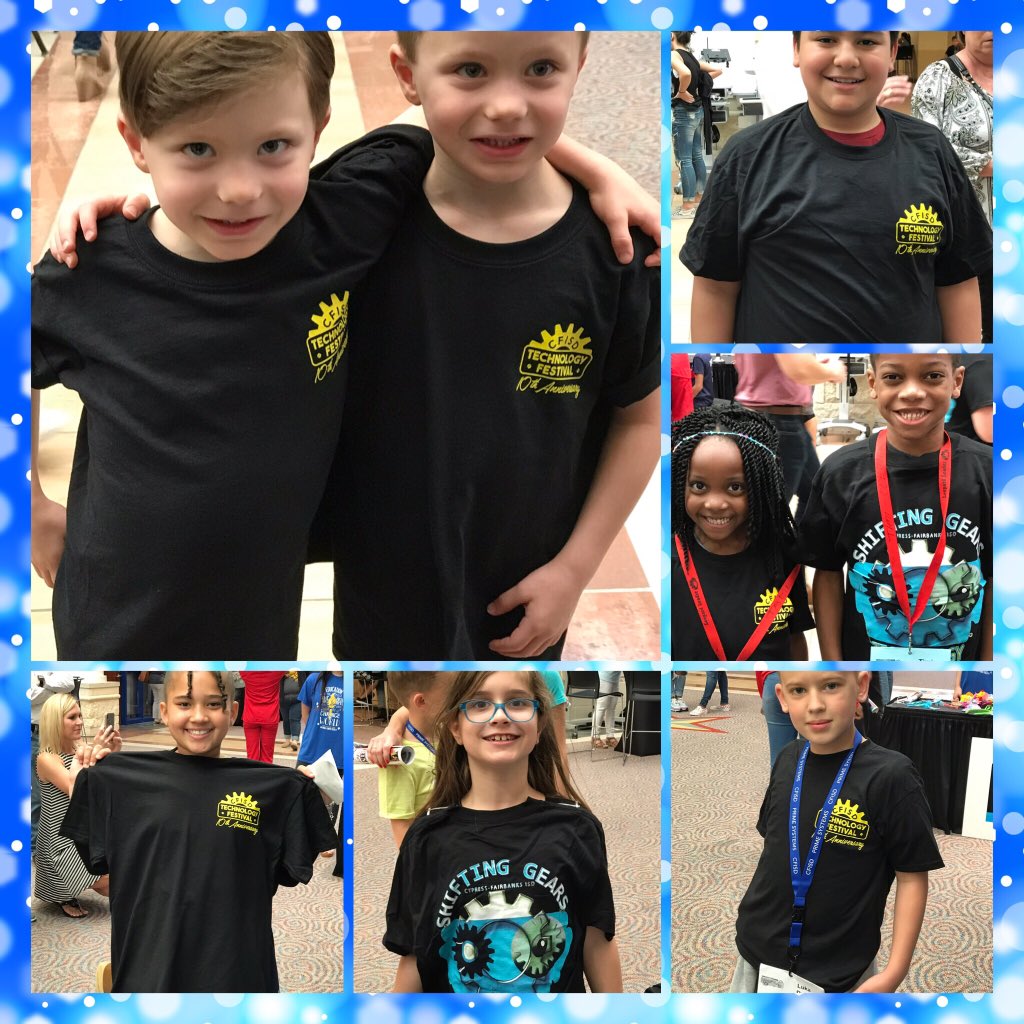 CyFairEdTech's tweet image. Oh what a night!!! #cfisdtechfest was a fantastic success. Tons of families rockin’ those 10th Anniversary t-shirts 👕