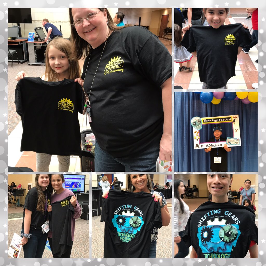 CyFairEdTech's tweet image. Oh what a night!!! #cfisdtechfest was a fantastic success. Tons of families rockin’ those 10th Anniversary t-shirts 👕