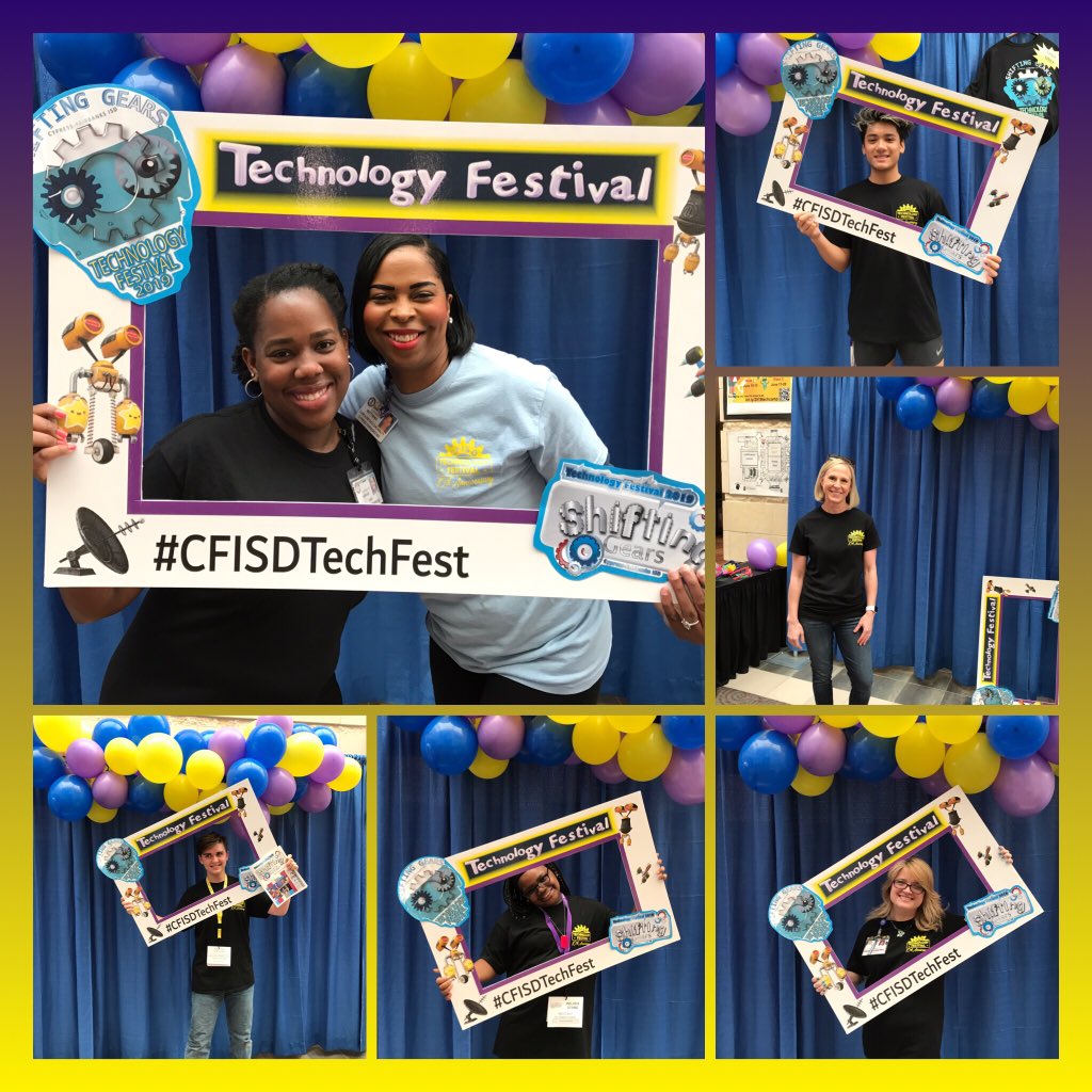 CyFairEdTech's tweet image. Oh what a night!!! #cfisdtechfest was a fantastic success. Tons of families rockin’ those 10th Anniversary t-shirts 👕