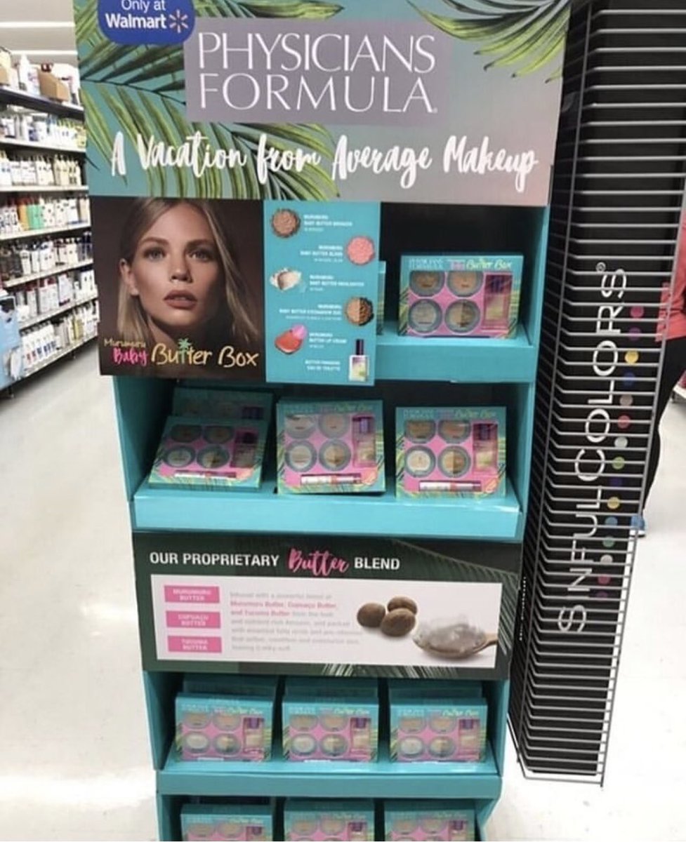 Trendmood's tweet photo. The #Display 🚨#SPOTTED 👀 In stores @walmart by @PFCosmetics
A NEW! #ButterBox 💗✨ #MurumuruBaby includes:
A Blush
A Bronzer
A Highlighter
Eyeshadow Duo 🙀😍
Lip Cream
Perfume
📸 @holland_mcgurl https://t.co/0h4UIEBkNe