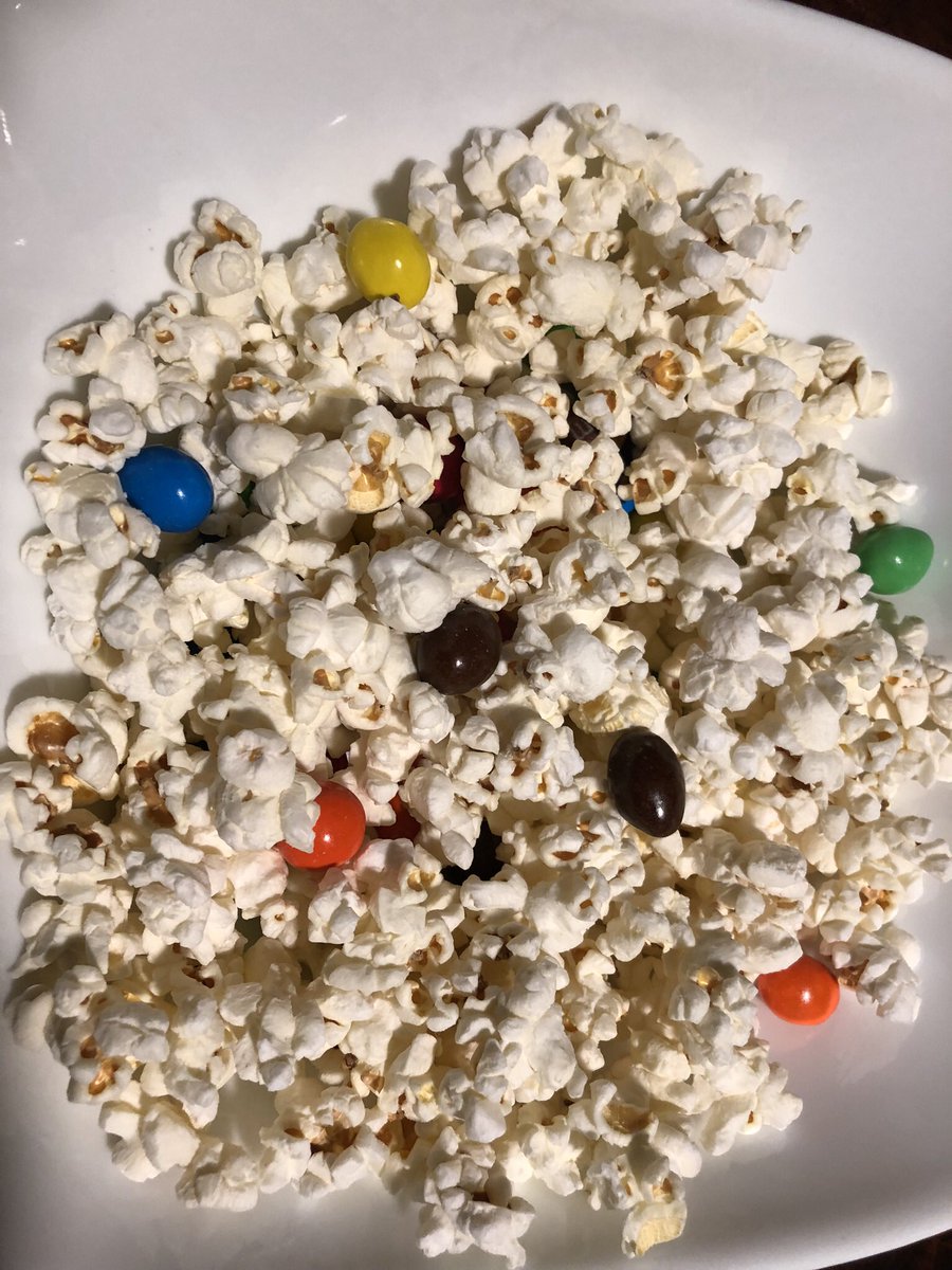 @scottwarner18 Popcorn and peanut M&Ms #perfectsnack