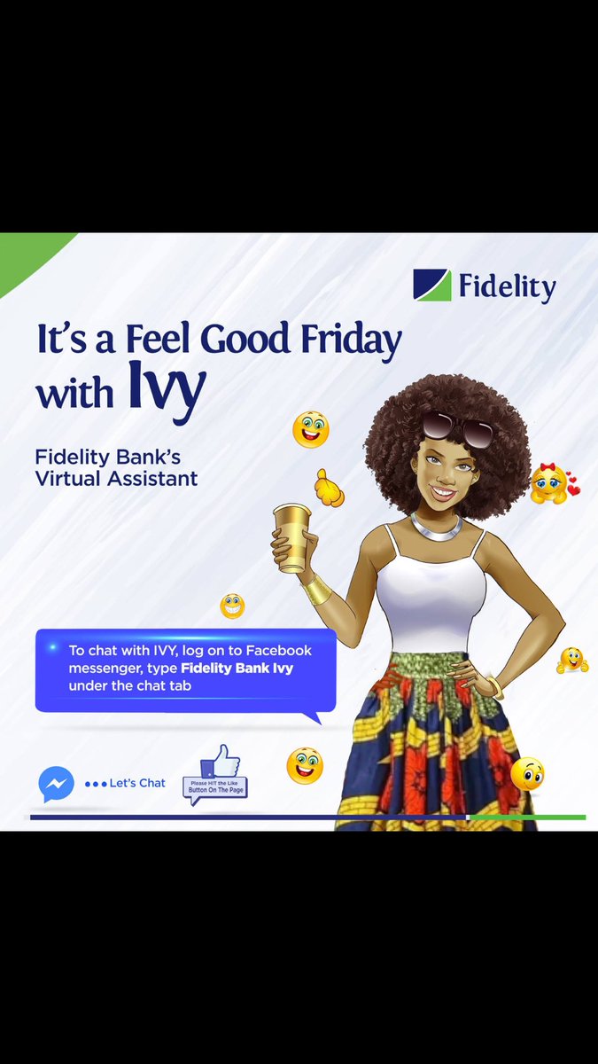 IamMandyAkak's tweet photo. I don’t know about you, but our Ivy is dope! She’s courteous, calm and ready to assist you with your soft banking. Won’t you rather bank on her? #FidelityGAIMPromo #FidelityIvy #SoftBanking #FidelityFastLoan #FidelityFlashKey #IvyCares #LetsChat #WeKeepOurWord. https://t.co/XP7ZIHiGy8