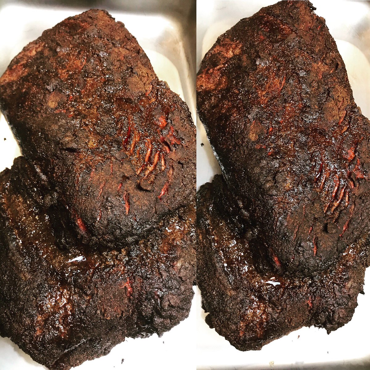 PorkIslandBBQ's tweet photo. Time to be wrapped.. that is all. #porkislandbbq #brisket #smokedbrisket #smokedbrisketchili #southjerseybbq #pineybbq #cowboyrub #spicycowboyrub #brisketchili https://t.co/yVFgg5vJWL