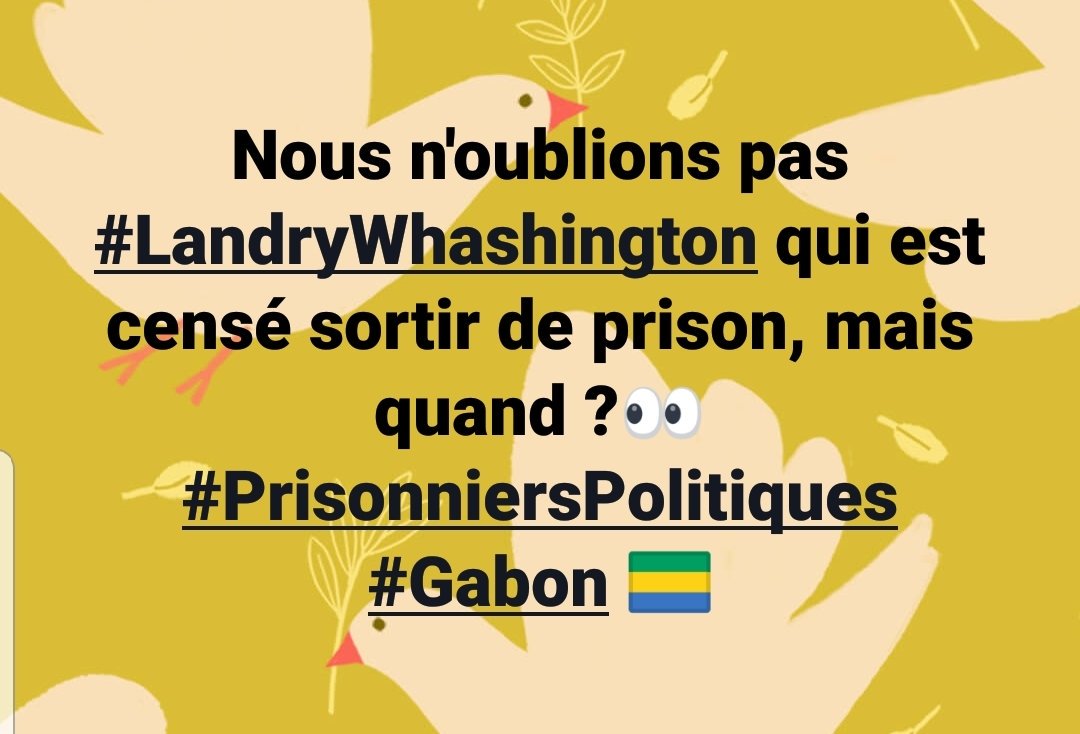Mouv_Liberte's tweet photo. #Gabon @Pontifex_fr  @bayrou @JLMelenchon @montebourg @PRJeanPing @yjadot @faureolivier @benoithamon @sebchenu @reuters @washingtonpost @BFMTV @RFI @brett_l_carter @AQuatennens @jo_leinen @antonioguterres @ckyenge @laurentwauquiez https://t.co/oV8JUDqrme
