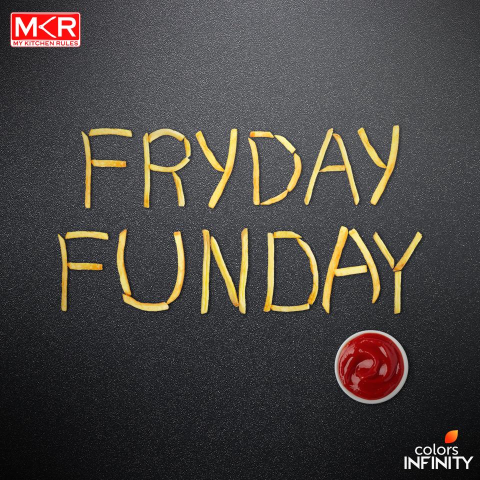colors_infinity's tweet photo. Fries are a way of life.
Add some fun to your #Friday with @mykitchenrules, weekdays at 9 PM. #MKRonInfinity #FrydayFunday https://t.co/Vsh8QFUl4o