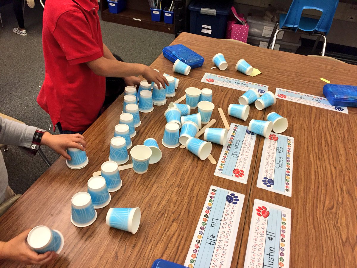 MsFaureTweets's tweet photo. First graders showed perseverance and cooperation when building towers today. I was so impressed with their positive attitude to keep trying even when their structures fell!! Keep up the good work!😊 @carlsontweets https://t.co/YuWEj2MFBm