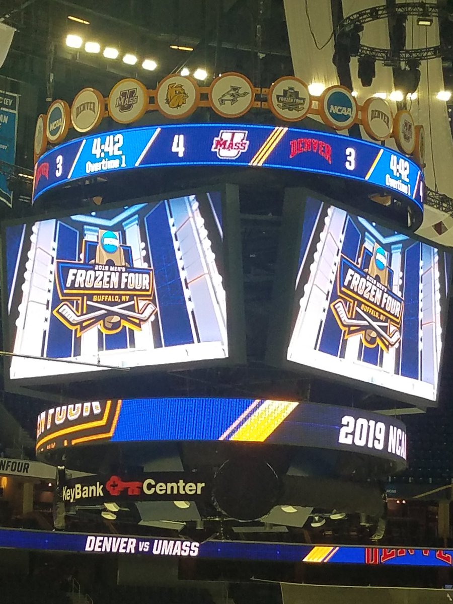 UMassAmherst's tweet photo. That's right:
Saturday night at 8pm @UMassHockey will play for the @NCAAIceHockey National Championship. https://t.co/sEgpYnjclO
