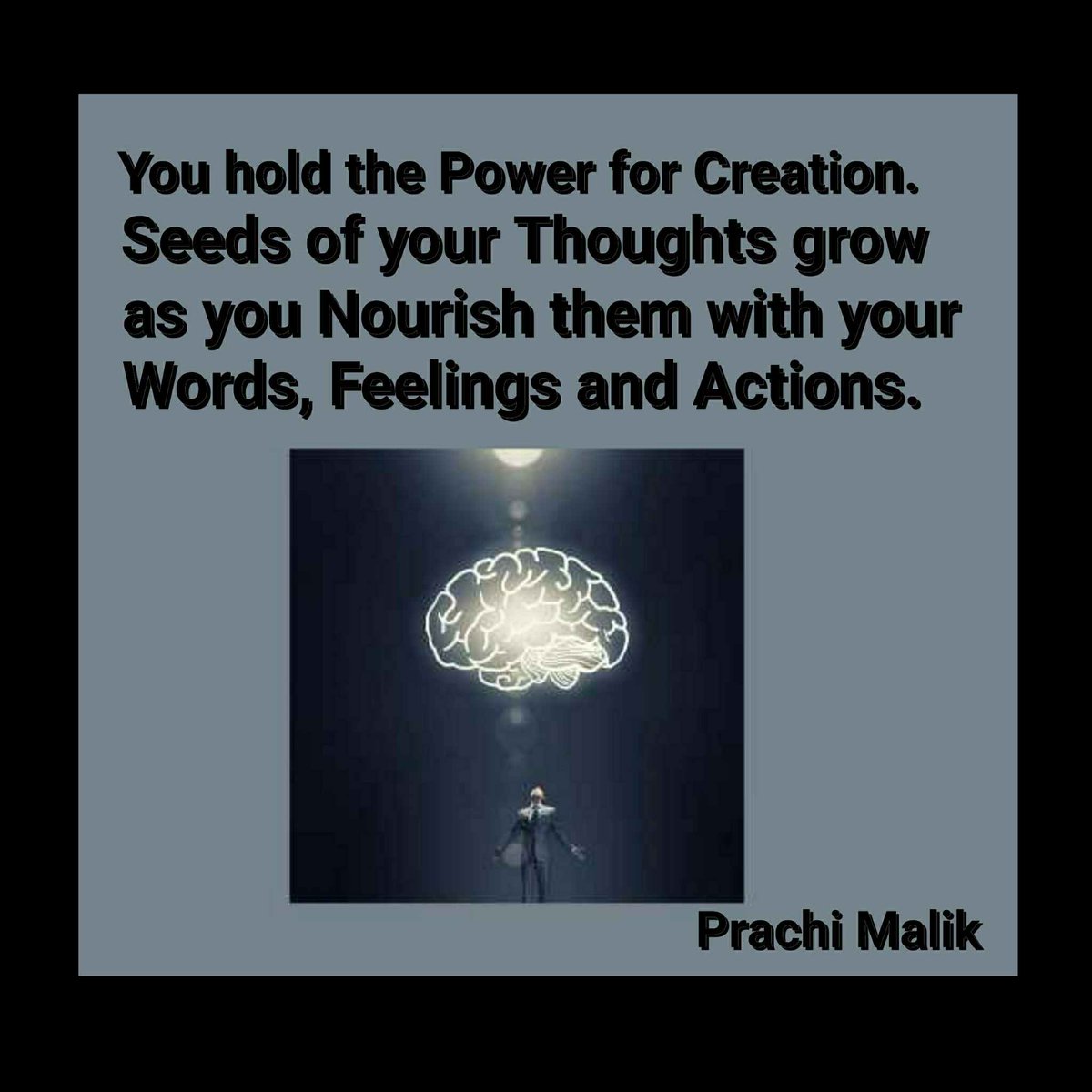 PrachiMalik's tweet photo. @PARESH_22 @AnnaCAAlves17 @jill_magnussen @SarahJazz17 @Lucyalmeidas @RoseThomppson @CamillyVanovich @pkamla1 @ed_lorens @AwlesAntonov @RichardLee2018 @Sunita_Says_ @Ligia1712M @ChristiWalling @denalee @spendharkar Thank you,Paresh for meaningful share!
You hold the #Power for #Creation!
#ThinkHappy N #Positive
Remember,
Input=Output
Trust you have unlimited #PowerOfCreation and it all starts with a single #Thought!
#FridayThoughts 
#FF #JoyTRAIN 
#SuccessTRAIN 
#GoldenHearts 
#FamilyTRAIN https://t.co/HrxGfdd5We