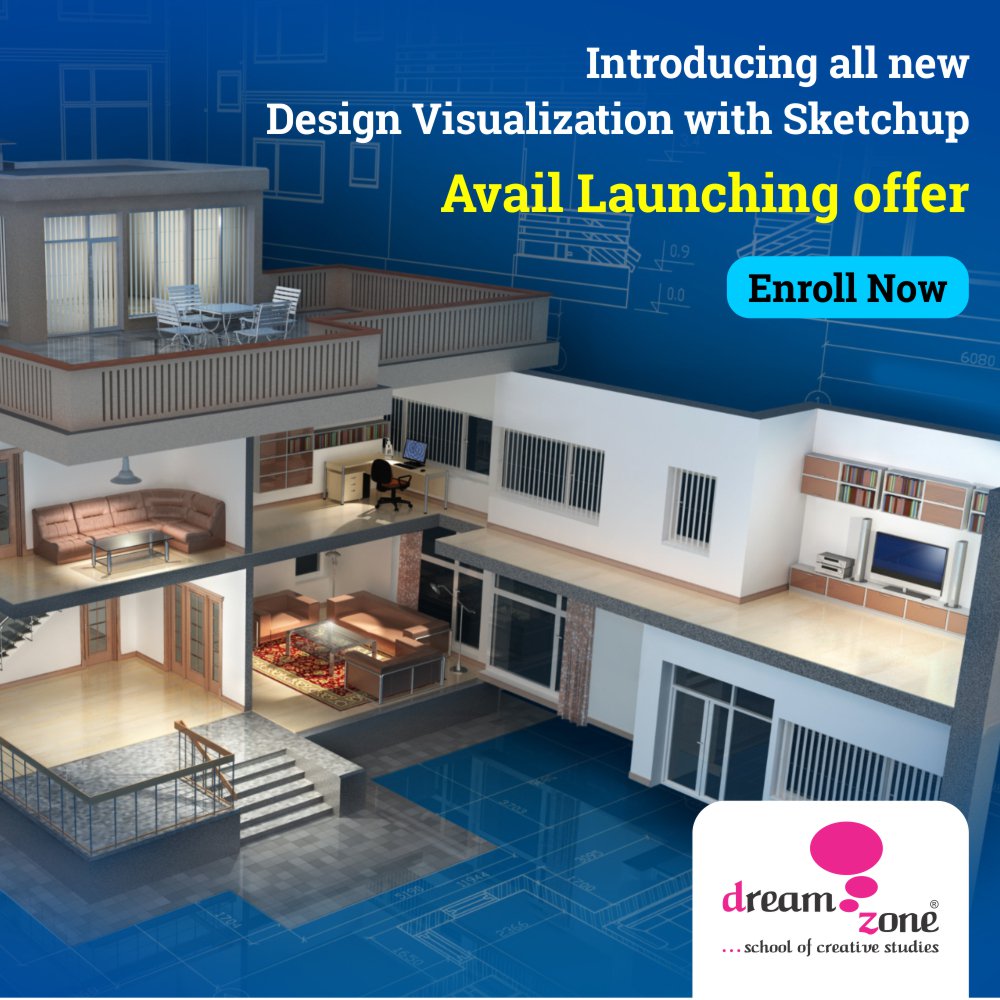 DreamZoneSchool's tweet image. Provide elegant solutions by visualizing the concept with the Brand new Design Visualization course with sketch-up.
Avail our Exciting launching offer now!
#Brandnewcourse #designvisualization #dreamzone #fashiondesign #interiordesign #jewellerydesign