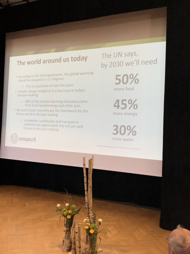 VHyyti's tweet photo. #PI105 88% ilmakehää lämmittävistä päästöistä tulee edelleen fossiilisista polttoaineista @hkalliomaki #sustainability https://t.co/LO3PWzLfJL