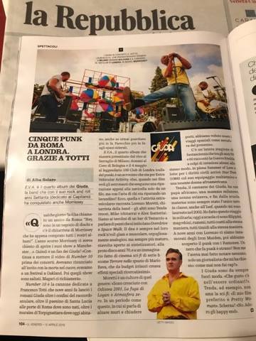 #ilvenerdì oggi in edicola con <a href="/LaRepubblica_it/">La Repubblica It</a> ci vediamo questa sera al #Serraglio di Milano #Giuda #GiudaHorde #ExtraVehicularActivity #giudafan #imagiudafan #evatour #jointhehorde #BarleyArts <a href="/barleyofficial/">Barley Arts</a>