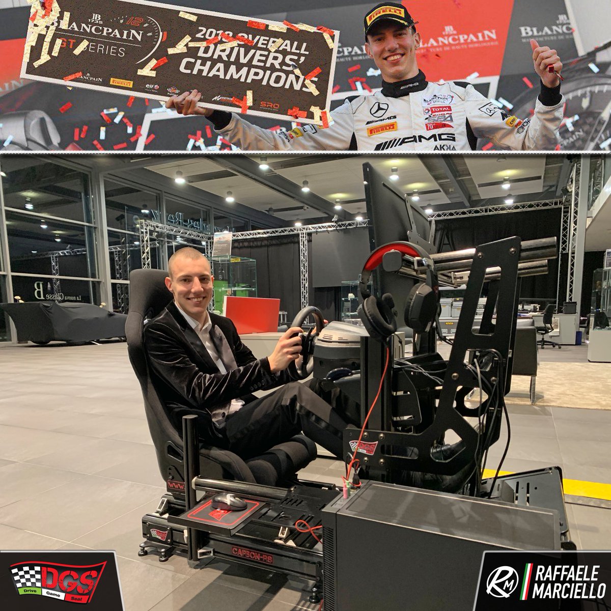 DriveGameSeat's tweet photo. Carbon-Rs
✅The first ever sim racing cockpit made of carbon fiber modular profiles. 🇮🇹
#TeamLello Family Reunion 
➡️ @Real_RMarciello
➡️ @CarboSix
https://t.co/In51xuhw7M https://t.co/ykXCRyMDoI