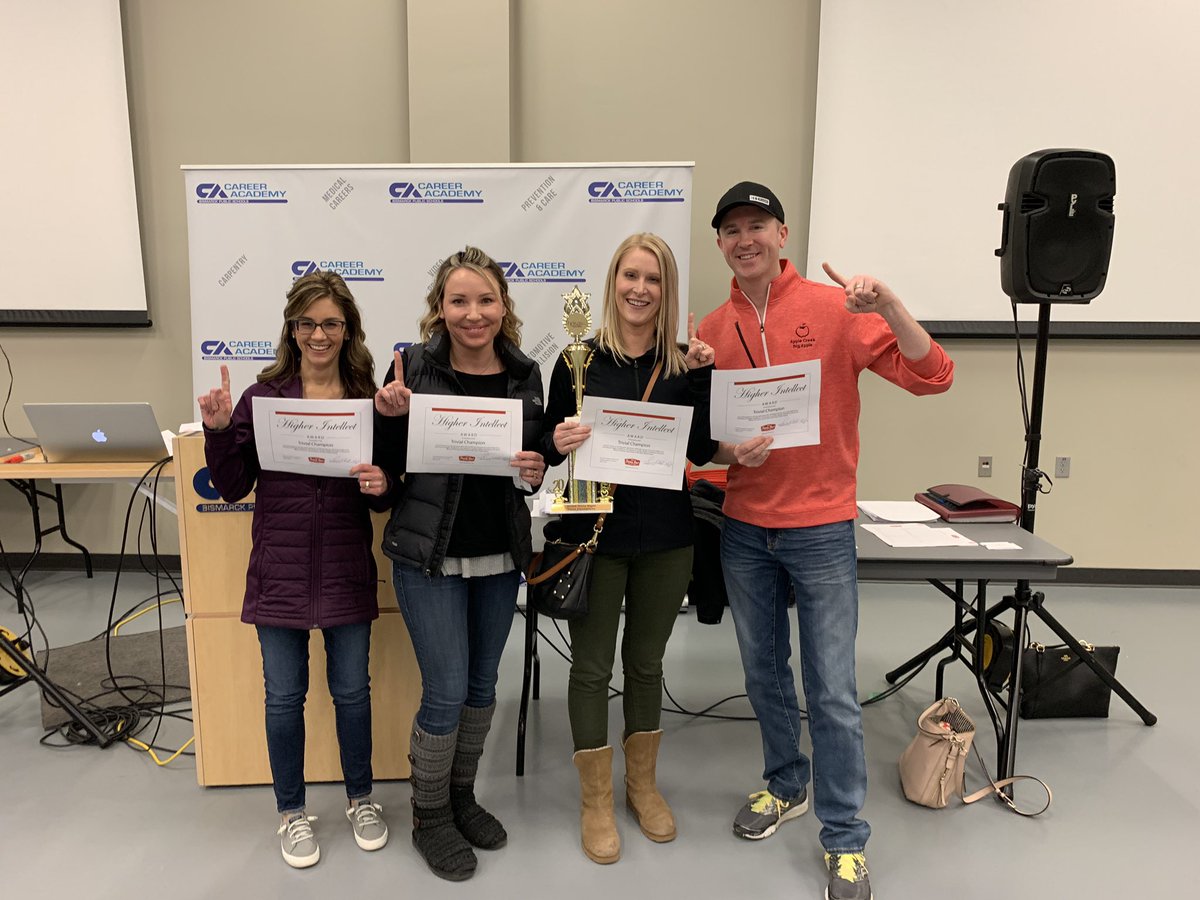 TriviaTour's tweet photo. Congrats to the “Blonde Hoggers” for winning the top TRIVIA award at the HOSA fundraiser tonight!  They take home bragging rights for a year! https://t.co/QBaS5f6rbx