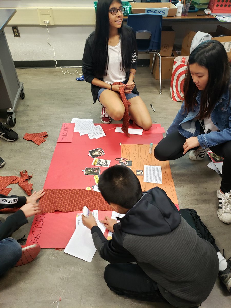 MsMimura's tweet photo. Getting ready for our 1st annual medieval faire day where Ss lead activities & present findings. Theme- Interconnections of distant regions around the medieval π #sshat Inspired by #historydayla #Eduprotocols #leaderinme @FirstAveMS @ArcadiaUnified @FirstAvePTSA @HistoryKirchh https://t.co/HmN3qJ02fo
