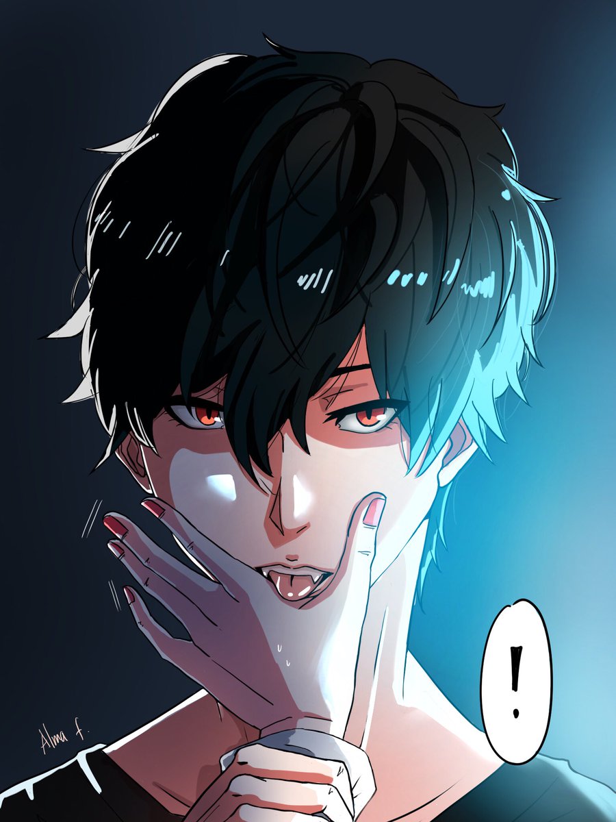 AlmaFarron's tweet photo. AU where Akira is /literally/ Tae’s guinea pig. He’s the product of Tae’s secret experiment, which is reviving a corpse. In return he lost his memory and became something... inhuman.
#persona5 #武見妙 #AkiTae #persona5fanart #AkiraKurusu https://t.co/R0ynWtLzbc