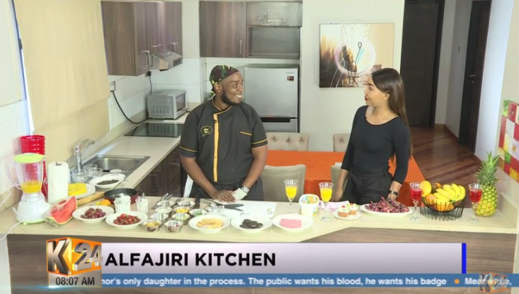 K24Tv's tweet photo. Easter holiday is just around the corner and today on #AlfajiriKitchen we prepare a variety of holiday snacks that are easy to prepare with @chefswordke only on @K24Tv. https://t.co/uUrZxPwEdT