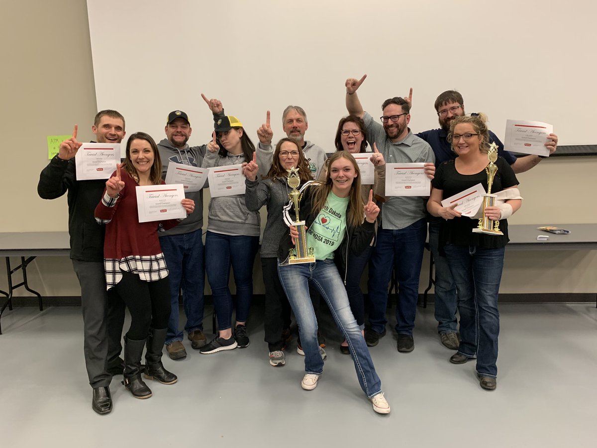 TriviaTour's tweet photo. Congrats to “It’s Gonna Be May” (sung to tune of N’Sync) for winning top FUNDRAISING team and were our first ever Trivial Avengers award winners (GRAND CHAMPS for total trivia and fundraising points) at the HOSA fundraiser tonight! https://t.co/4cU9UBVYYG