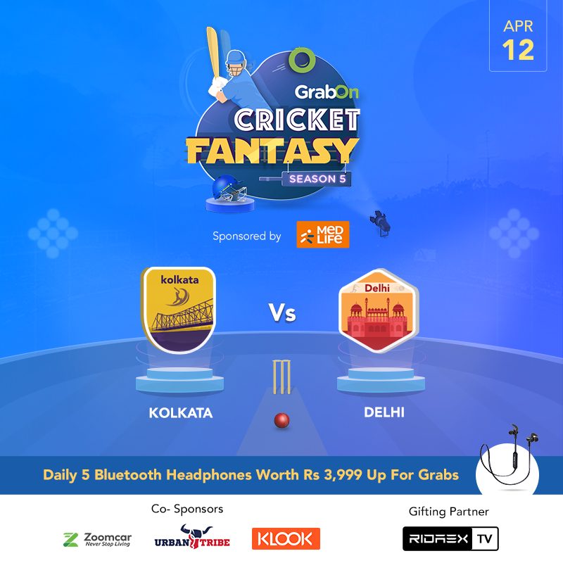 GrabOnIn's tweet photo. #ContestAlert -: #KolkataVsDelhi!

Participate in GrabOn #MatchPredictor, predict the outcome &amp; bid to win big!

🏏Play Now: https://t.co/VVFT5zOH8h

Win 5 Muze #Headphones Every Day!* along with exciting vouchers!

#GrabTheCup #ContestTime #CricketPrediction #CricketContest https://t.co/QnDJiL1j2y