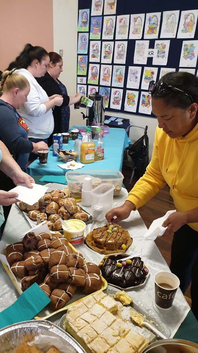 via_1978's tweet photo. Morning tea with our @StMarys_Public  family. 
#easterhatparade #crazyhair #CommunityEngagement #pandc 
Thanks to the Pand C for their efforts with morning tea and tge raffle.
#parentengagement https://t.co/W17BUAdA5g