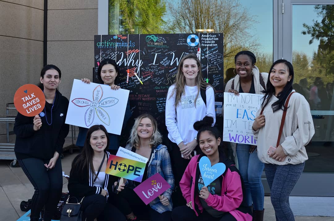 wibcsus's tweet photo. We walk for mental health awareness. Let's start the conversation #sacstate #whyiwalk #OutOfTheDarkness https://t.co/7f88IaMgCH