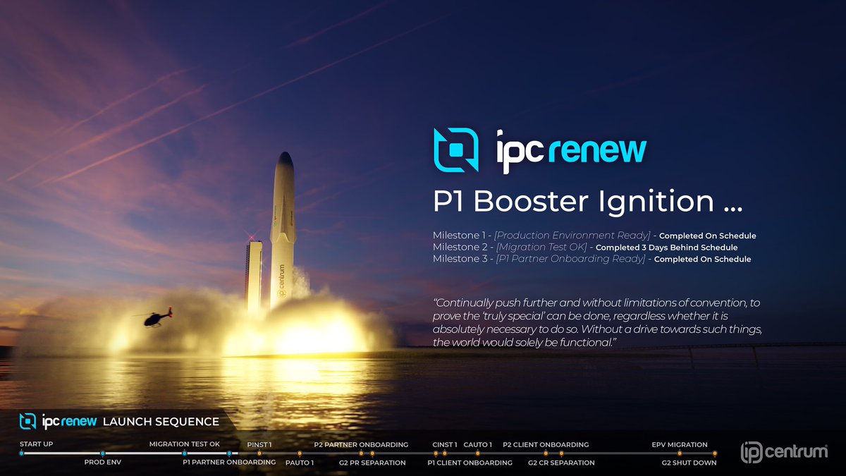 Phase 1 Partner Onboarding Ready. Our live production environment is now running the new go-live software build, on schedule for Partner Onboarding to start from Monday as planned. #IntellectualProperty #inta #Patents