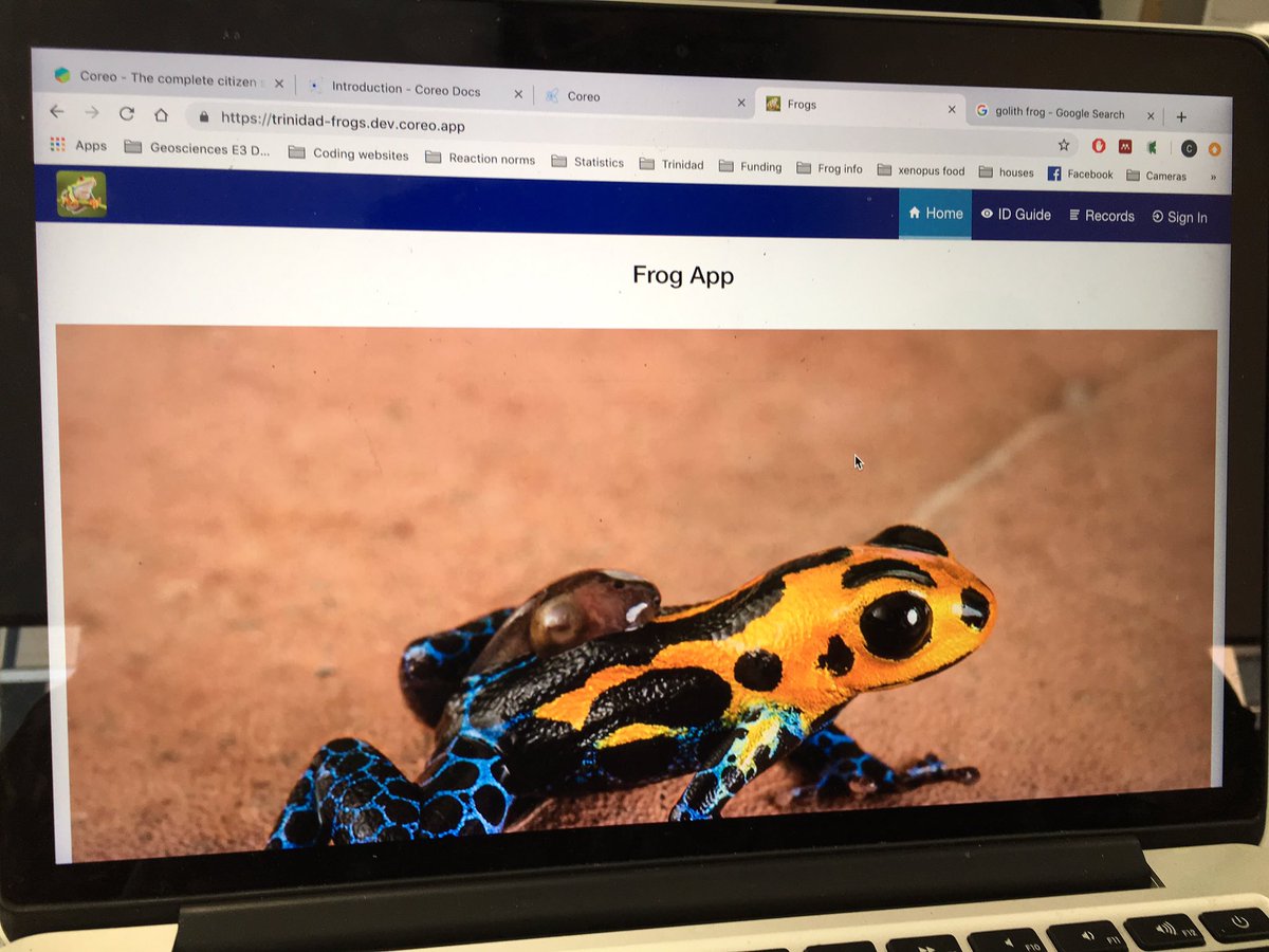 Look 👀 I made my very own froggy data collection app! Great workshop at #UTE2019 with #Coreo