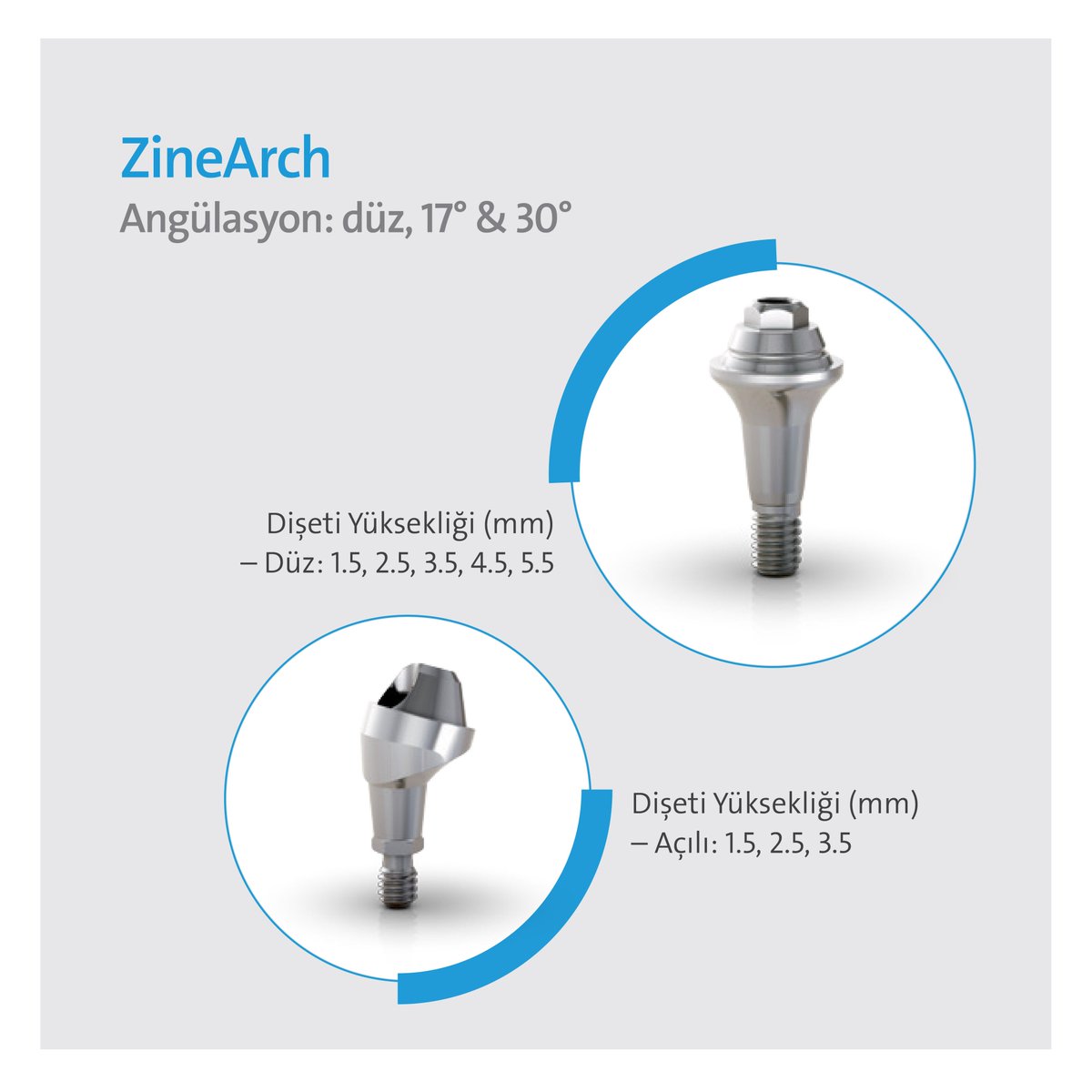 NeodentImplant's tweet photo. ● ZineArch tedavi çözümü 2 farklı açıda ve 5 farklı diş eti yüksekliğinde dayanaklar sunar.

https://t.co/S91wtyUpoX

The ZineArch treatment solution offers abutments at 2 different angles and 5 different gingiva heights. 

#zinedent #zinearch #implant #implantoloji #dentistry https://t.co/mKFlKjw7MP