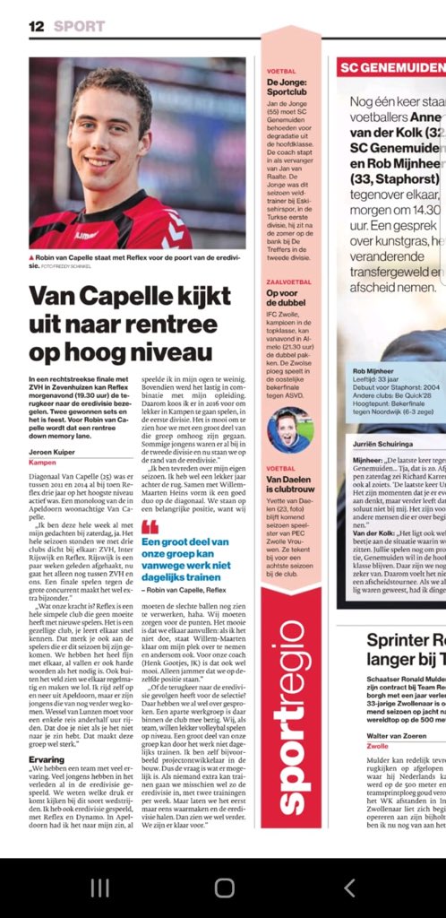 Vandaag in de Stentor. Wij hebben er zin in! 🔥🔥🔥 #ontknoping #eredivisie