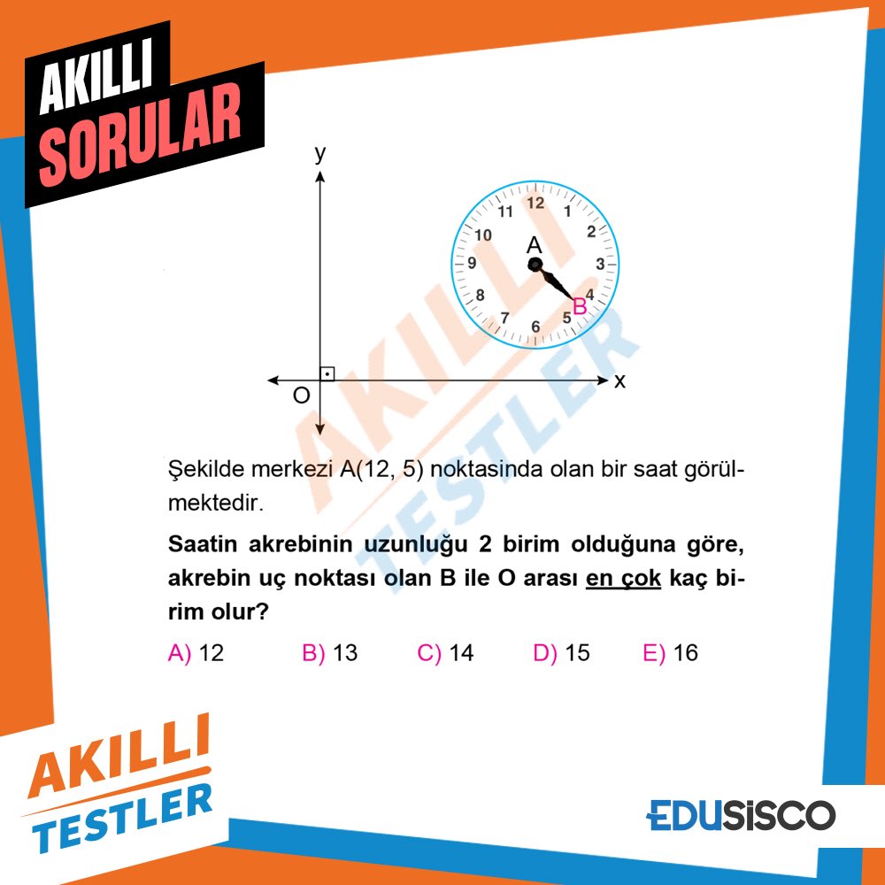 edusisco's tweet photo. Akıllı Testler’den harika bir AYT sorusu daha… Çözüm videosu ise Pazar günü yine bu sayfada! #akıllı #soru #AYT #matematik #eğitim #gelişim #başarı #yeninesil #yapayzeka #dijitalplatform #akıllıtestler #edusisco https://t.co/s7I61lhicr